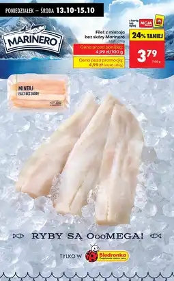 Biedronka Filet z mintaja bez skóry Marinero oferta