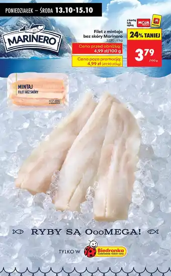 Biedronka Filet z mintaja bez skóry Marinero oferta