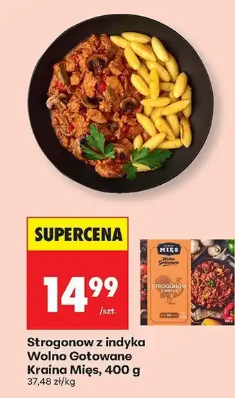 Biedronka Danie gotowe Strogonow z indyka Wolno Gotowane Kraina Mięs oferta