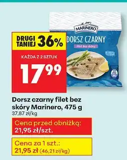 Biedronka Dorsz czarny - filet bez skóry Marinero oferta