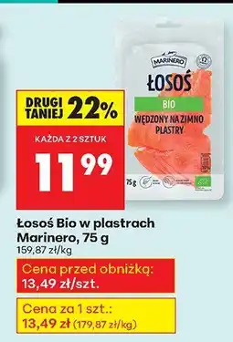 Biedronka Łosoś Bio w plastrach Marinero oferta
