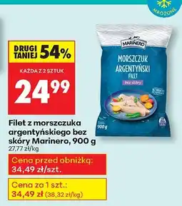 Biedronka Filet z morszczuka argentyńskiego bez skóry Marinero oferta