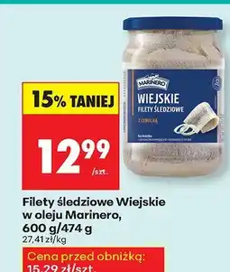 Biedronka Filety śledziowe wiejskie w oleju Marinero oferta