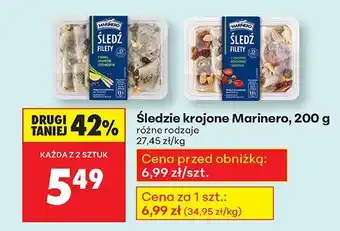Biedronka Śledzie krojone różne rodzaje Marinero oferta