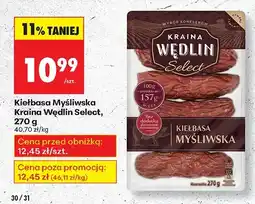 Biedronka Kiełbasa Myśliwska Select Kraina Wędlin oferta