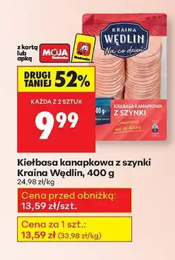 Biedronka Kiełbasa kanapkowa z szynki Kraina Wędlin oferta