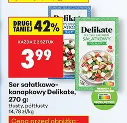 Biedronka Ser sałatkowo-kanapkowy tłusty Delikate oferta