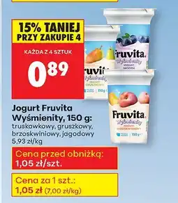 Biedronka Jogurt Wyśmienity truskawkowy Fruvita oferta