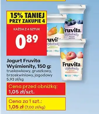 Biedronka Jogurt Wyśmienity truskawkowy Fruvita oferta