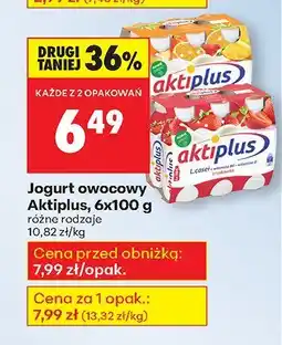 Biedronka Jogurt owocowy różne rodzaje 6-pak Aktiplus oferta