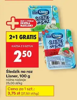 Biedronka Śledź na raz różne rodzaje Lisner oferta