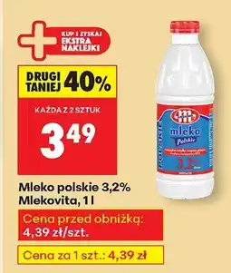 Biedronka Mleko polskie 3,2% Mlekovita oferta