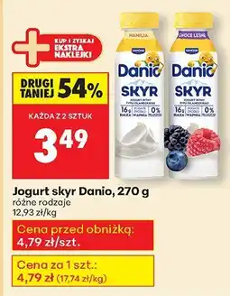 Biedronka Jogurt skyr Danio różne rodzaje Danone oferta