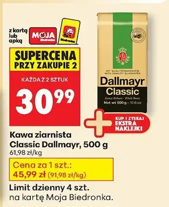 Biedronka Kawa ziarnista Classic 500 g Dallmayr oferta