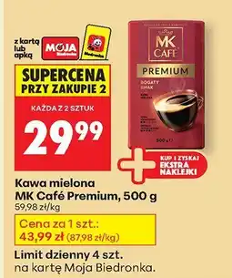 Biedronka Kawa mielona Premium 500 g MK Cafe oferta