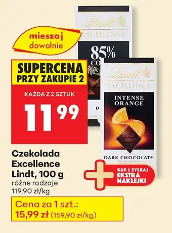 Biedronka Czekolada Excellence Lindt oferta