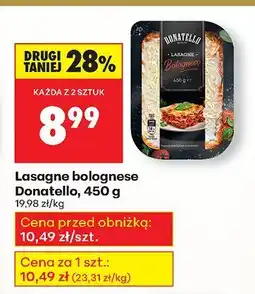 Biedronka Lasagne bolognese Donatello oferta
