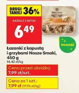 Biedronka Łazanki z kapustą i grzybami Nasze Smaki oferta