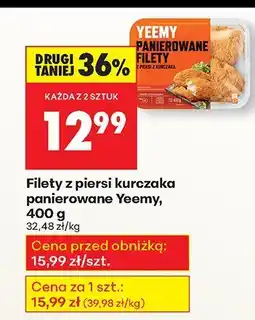 Biedronka Filety z piersi kurczaka panierowane Yeemy oferta