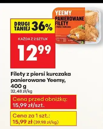 Biedronka Filety z piersi kurczaka panierowane Yeemy oferta