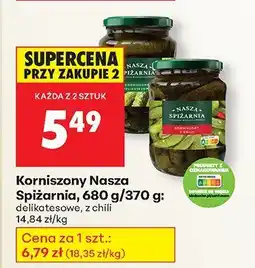 Biedronka Korniszony delikatesowe Nasza Spiżarnia oferta