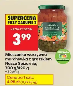 Biedronka Mieszanka warzywna marchewka z groszkiem Nasza Spiżarnia oferta