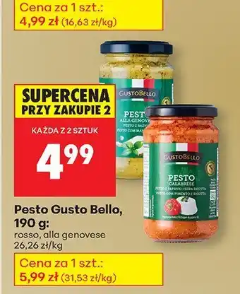 Biedronka Pesto rosso Gusto Bello oferta