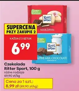 Biedronka Czekolada różne rodzaje Ritter Sport oferta