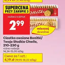 Biedronka Ciastka owsiane różne rodzaje Bonitki oferta