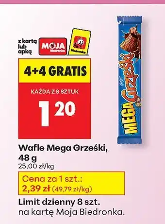 Biedronka Wafle Mega Grześki Goplana oferta