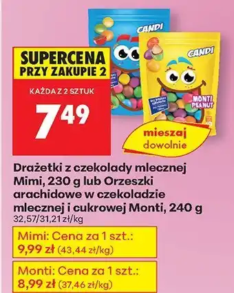 Biedronka Drażetki z czekolady mlecznej Mimi Candi oferta