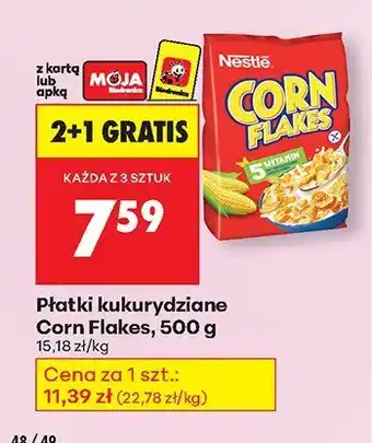 Biedronka Płatki kukurydziane Corn Flakes Nestlé oferta