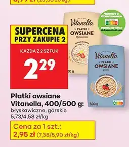 Biedronka Płatki owsiane błyskawiczne Vitanella oferta