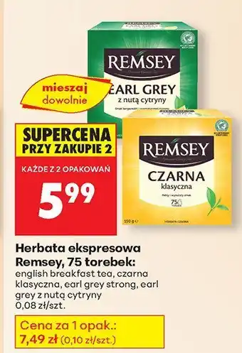 Biedronka Herbata ekspresowa english breakfast Remsey oferta