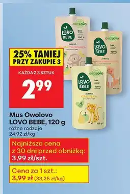 Biedronka Mus Lovo BEBE różne rodzaje Owolovo oferta