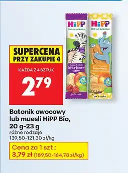 Biedronka Batonik owocowy Bio różne rodzaje HiPP oferta