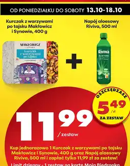 Biedronka Zestaw: kurczak z warzywami po tajsku Makłowicz i Synowie + napój aloesowy Riviva Biedronka oferta