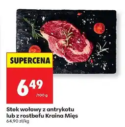 Biedronka Stek wołowy z antrykotu lub z rostbefu Kraina Mięs oferta