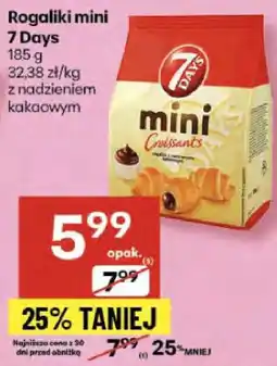 Delikatesy Centrum Rogaliki mini 7 Days z nadzieniem kakaowym oferta
