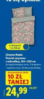 Lidl Livarno Home Pościel satynowa z mikrofibry, 140 x 200 cm oferta