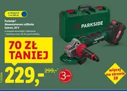 Lidl PARKSIDE Akumulatorowa szlifierka kątowa 20 V oferta