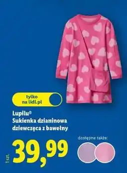 Lidl Lupilu Sukienka dzianinowa dziewczęca z bawełny oferta