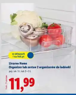 Lidl Livarno home Organizer lub zestaw 2 organizerów do lodówki oferta