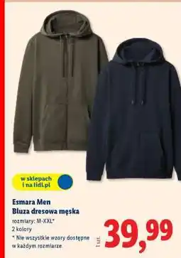 Lidl Esmara men Bluza dresowa męska oferta