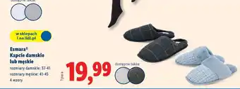 Lidl Esmara Kapcie damskie lub męskie oferta