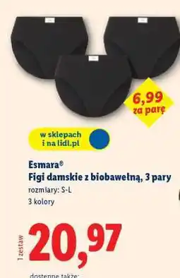 Lidl Esmara Figi damskie z biobawełną, 3 pary oferta