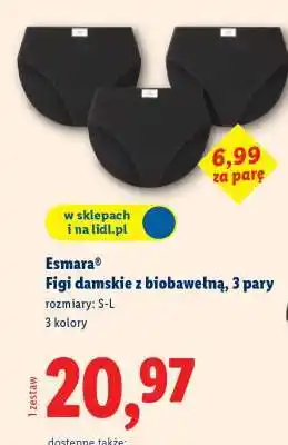 Lidl Esmara Figi damskie z biobawełną, 3 pary oferta