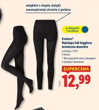 Lidl Esmara Rajstopy lub legginsy termiczne damskie oferta