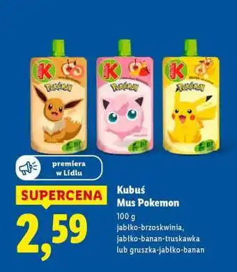 Lidl Kubuś Mus Pokemon oferta