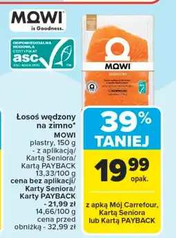 Carrefour Łosoś wędzony MOWI oferta